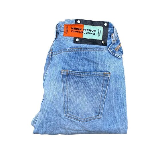 Heron Preston X Sami Miro Double Waistband Jeans Size 27 - Picture 2 of 8